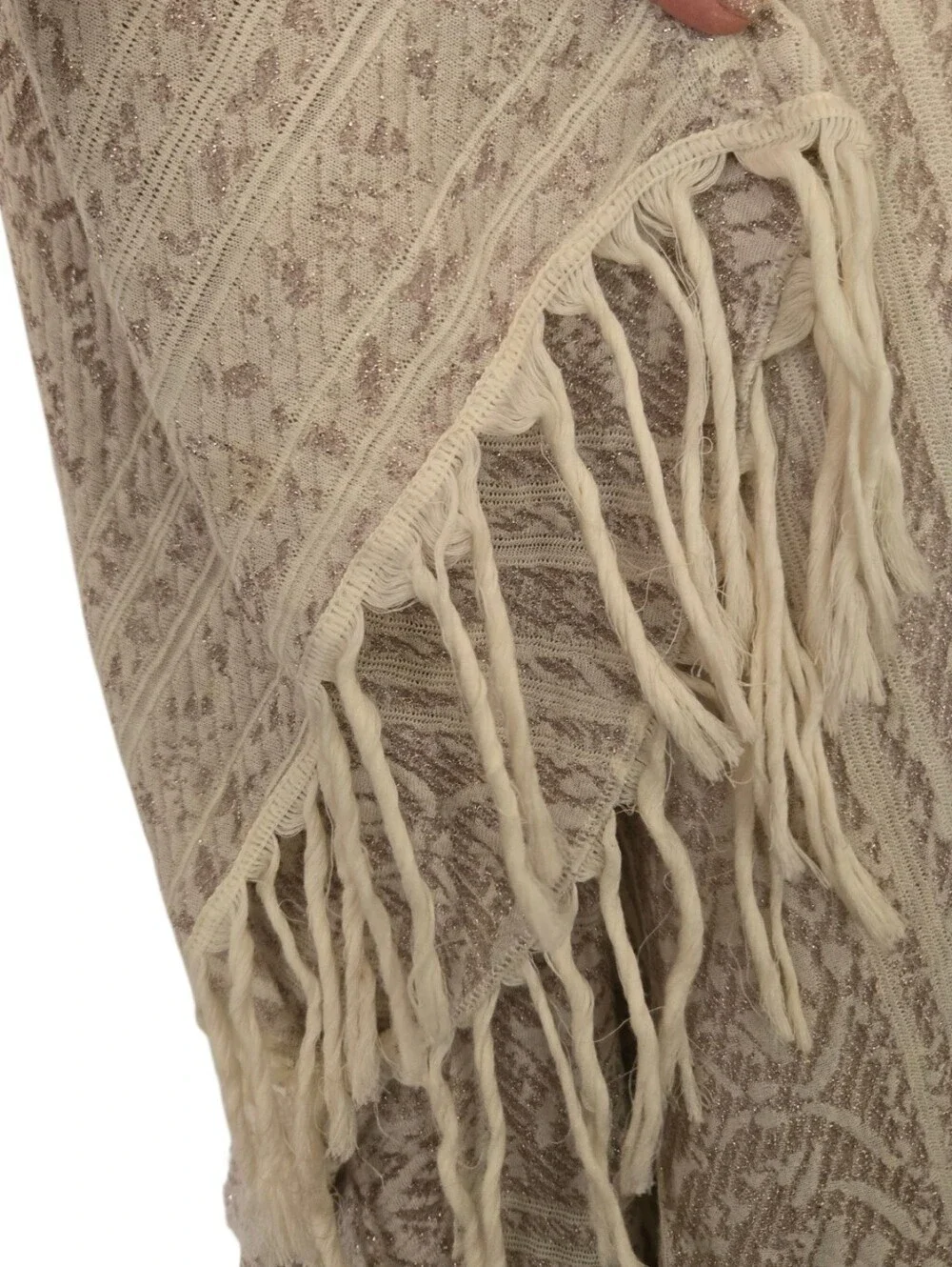 ✨ Free People Metallic Fringe Boho Poncho Kimono | Festival Bohemian Wrap XS/S ✨
